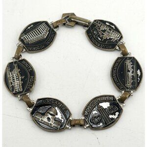 Vintage Washington DC Capitol Monuments Souvenir Bracelet